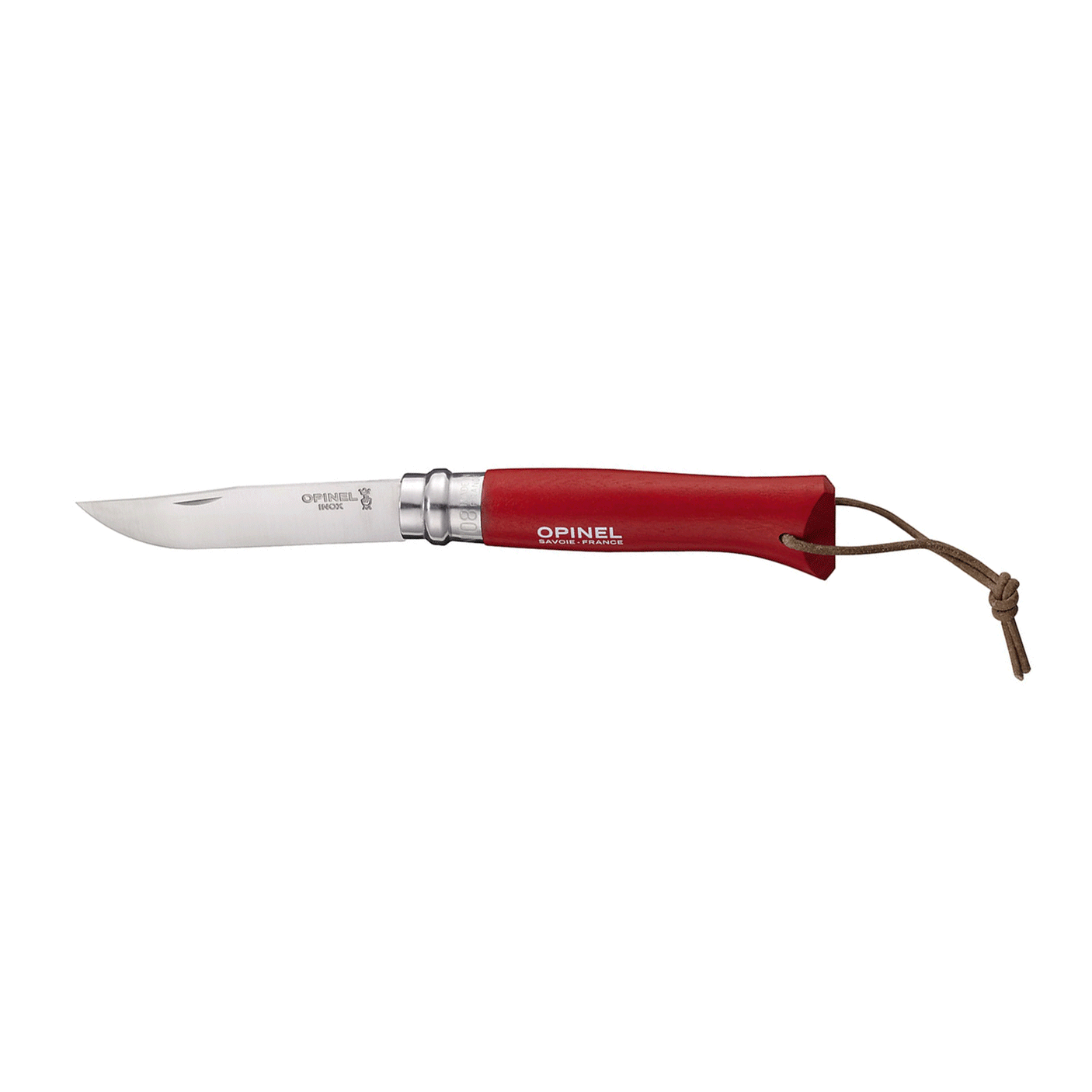 KNIFE - OPINEL - N°08 INOX BAROUDEUR "ROUGE"