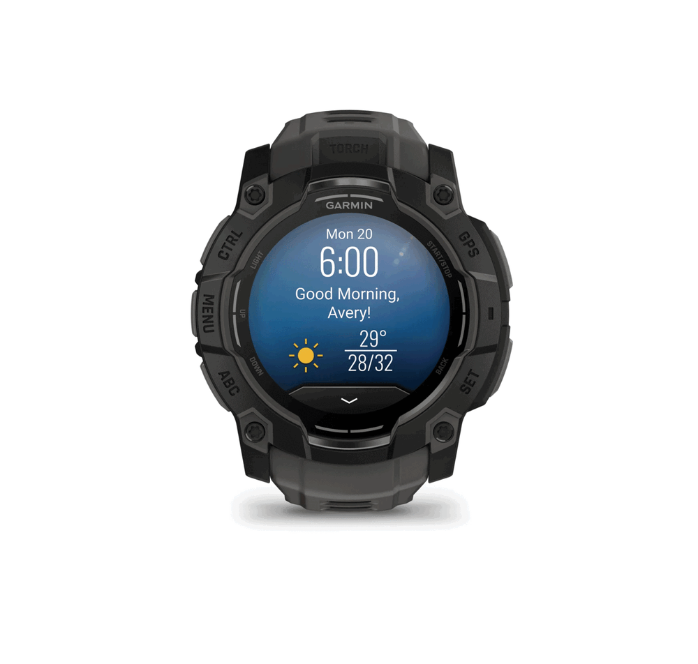 WATCH - GARMIN - INSTINCT® 3 | 50MM | AMOLED | Black with Charcoal silicone strap