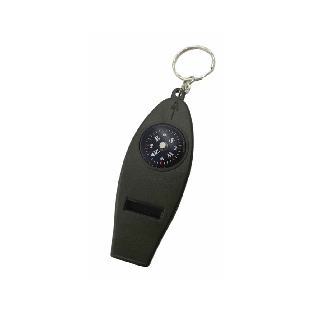 WHISTLE + COMPASS + MAGNIFYING + THERMOMETER
