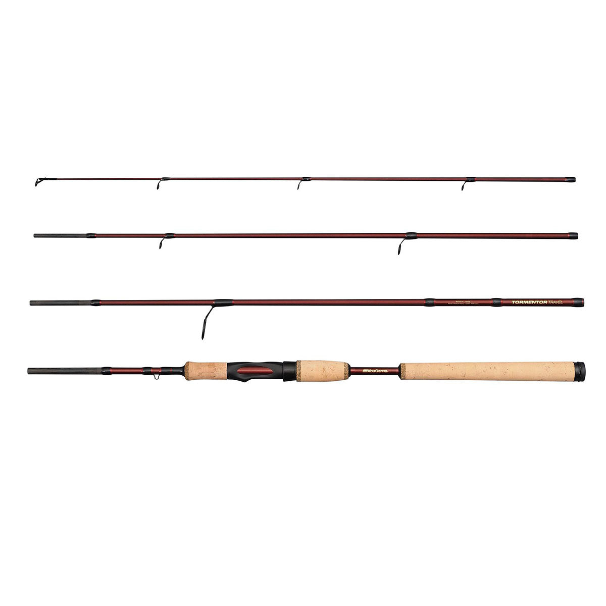 ABU GARCIA - TORMENTOR2 TRAVEL SPINNING ROD 804H | 8ft 244cm | 20-60g | Power: Heavy | Mod-Fast