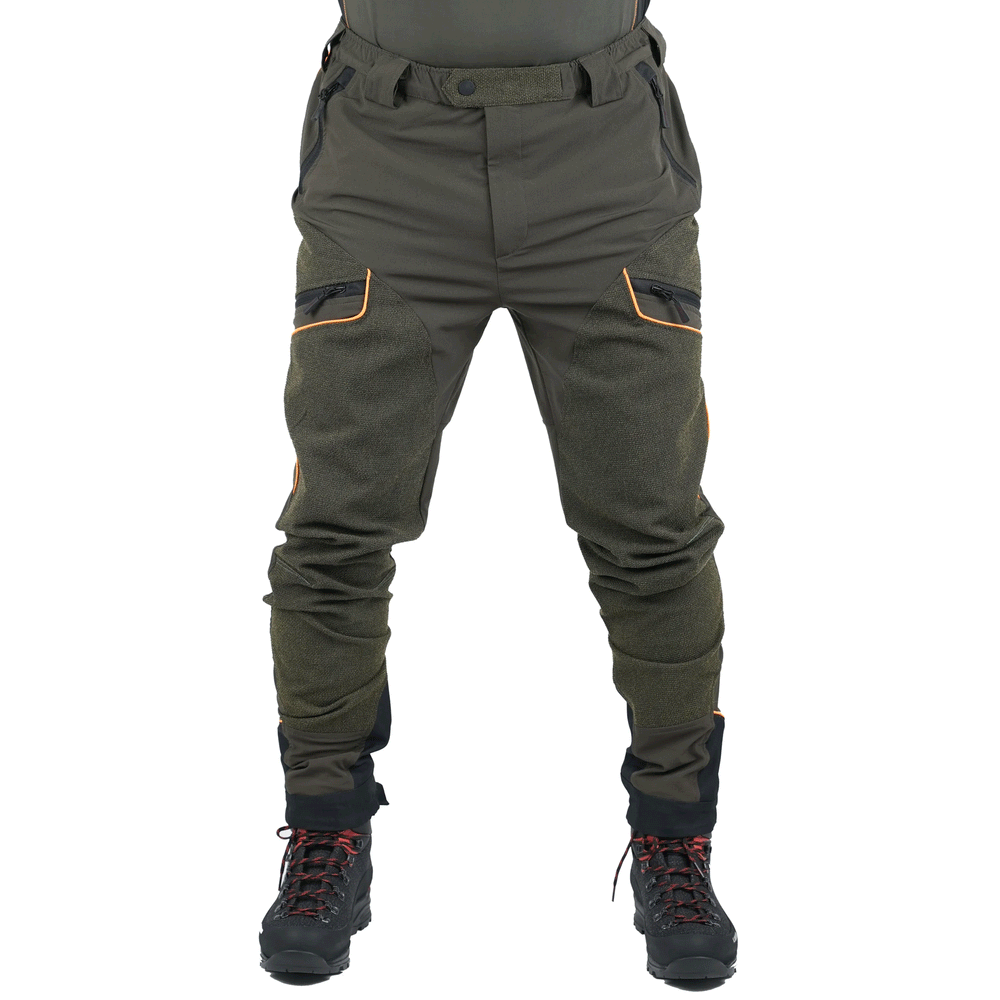 PANTS - MASSERIA - 19 Olive / Orange Fluo