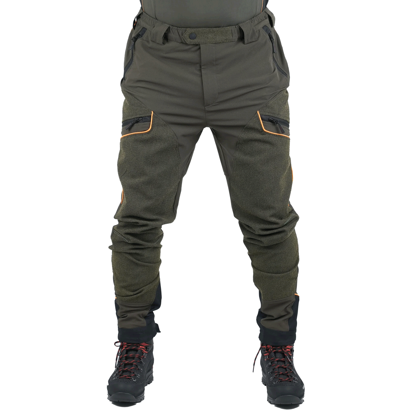 PANTS - MASSERIA - 19 Olive / Orange Fluo