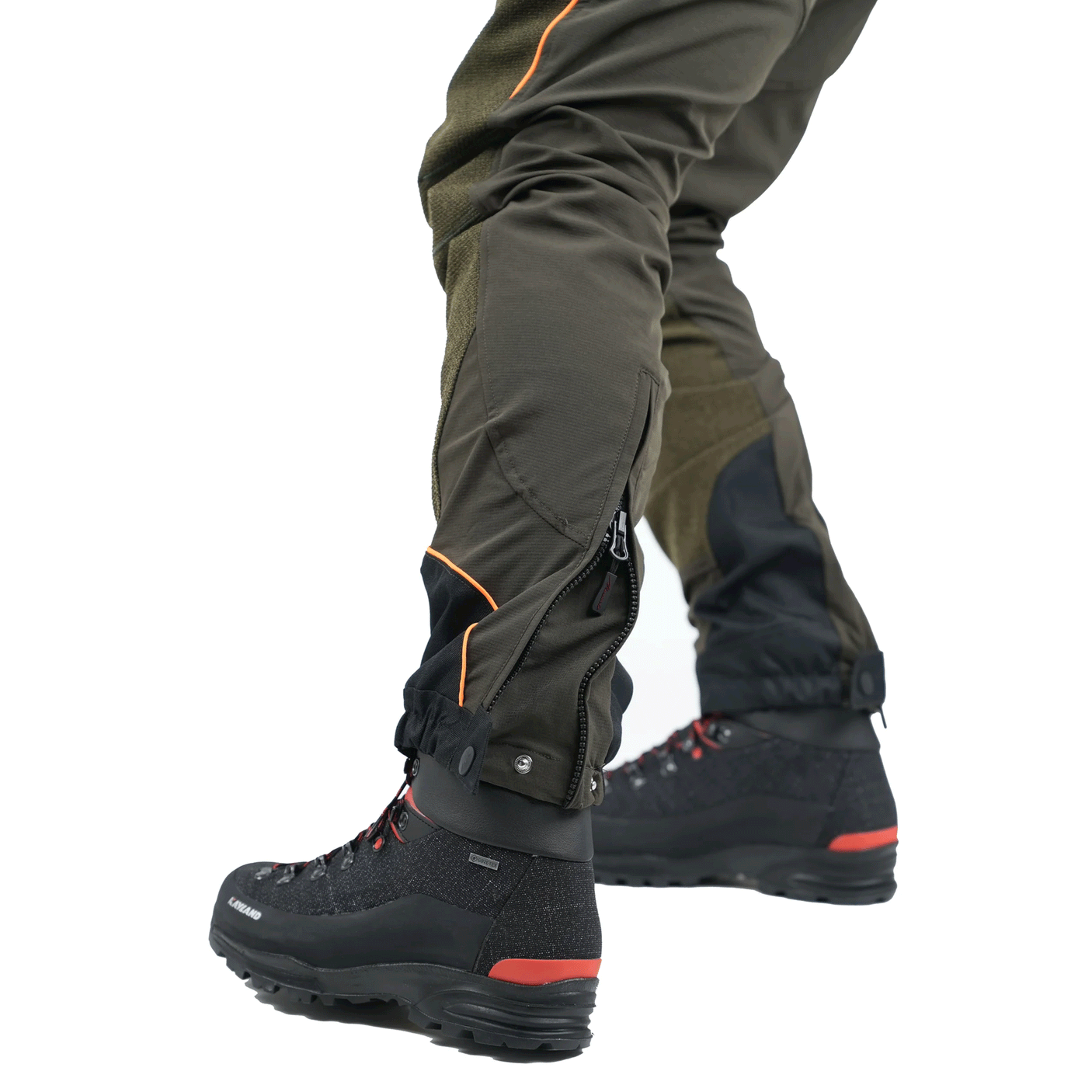 PANTS - MASSERIA - 19 Olive / Orange Fluo