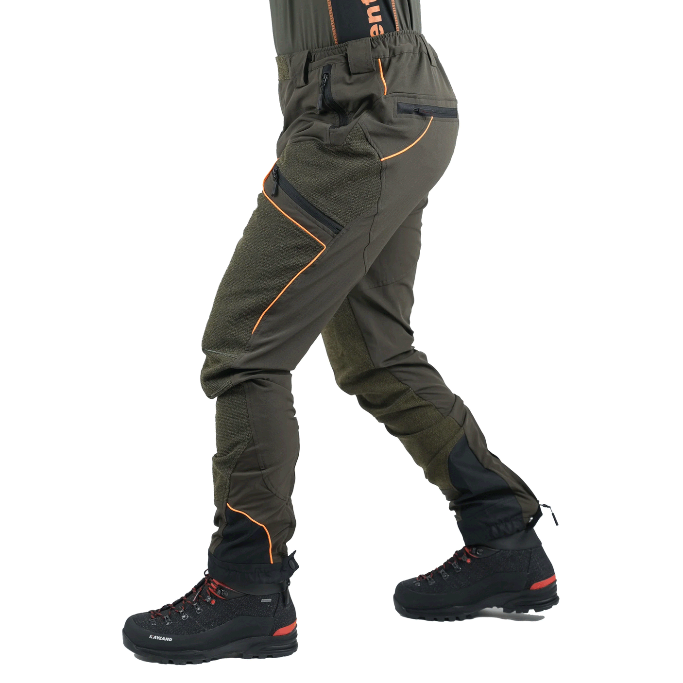 PANTS - MASSERIA - 19 Olive / Orange Fluo