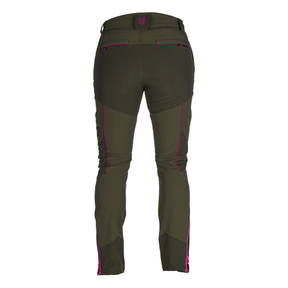 PANTALONE - UNIVERS - DONNA - CACCIA PREDAZZO SOFTSHELL U-TEX Verde/Fucsia
