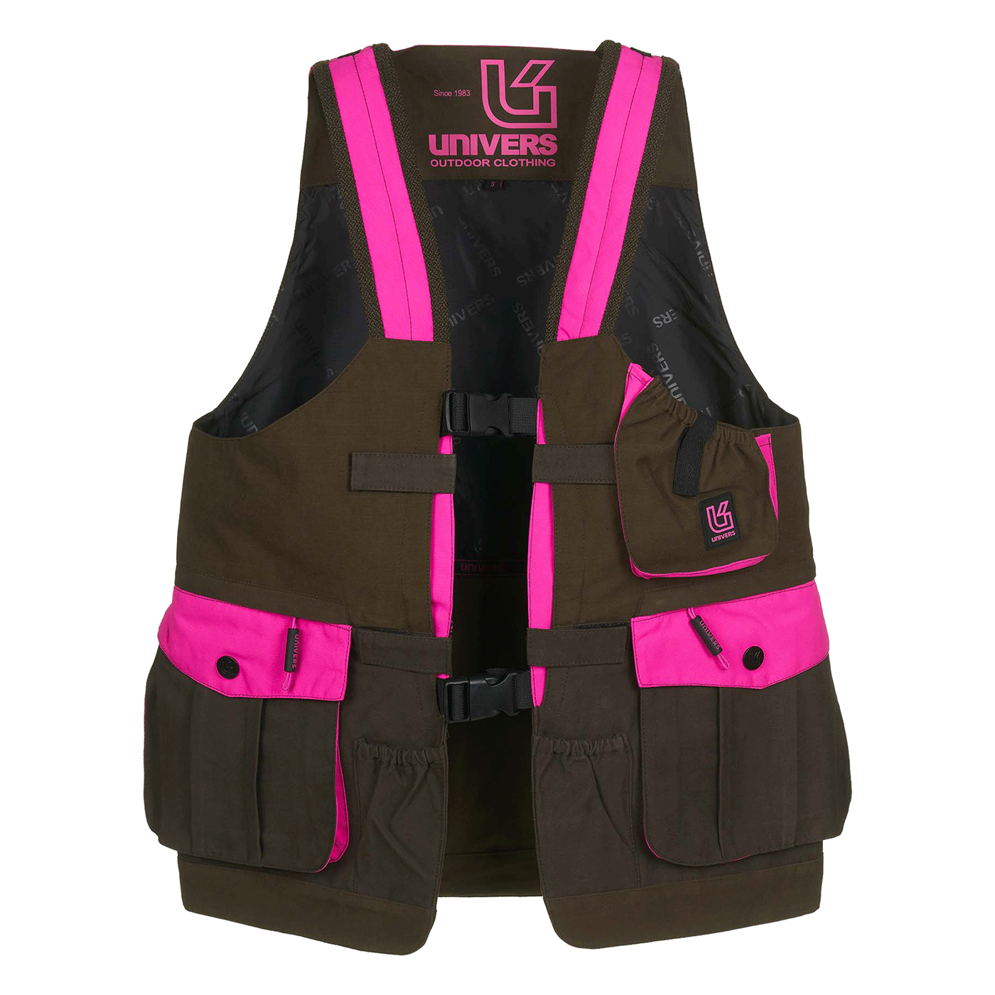 TRACK BAG - UNIVERS - WOMAN - HUNTING MICROFIBER U-TEX Green/Fuchsia