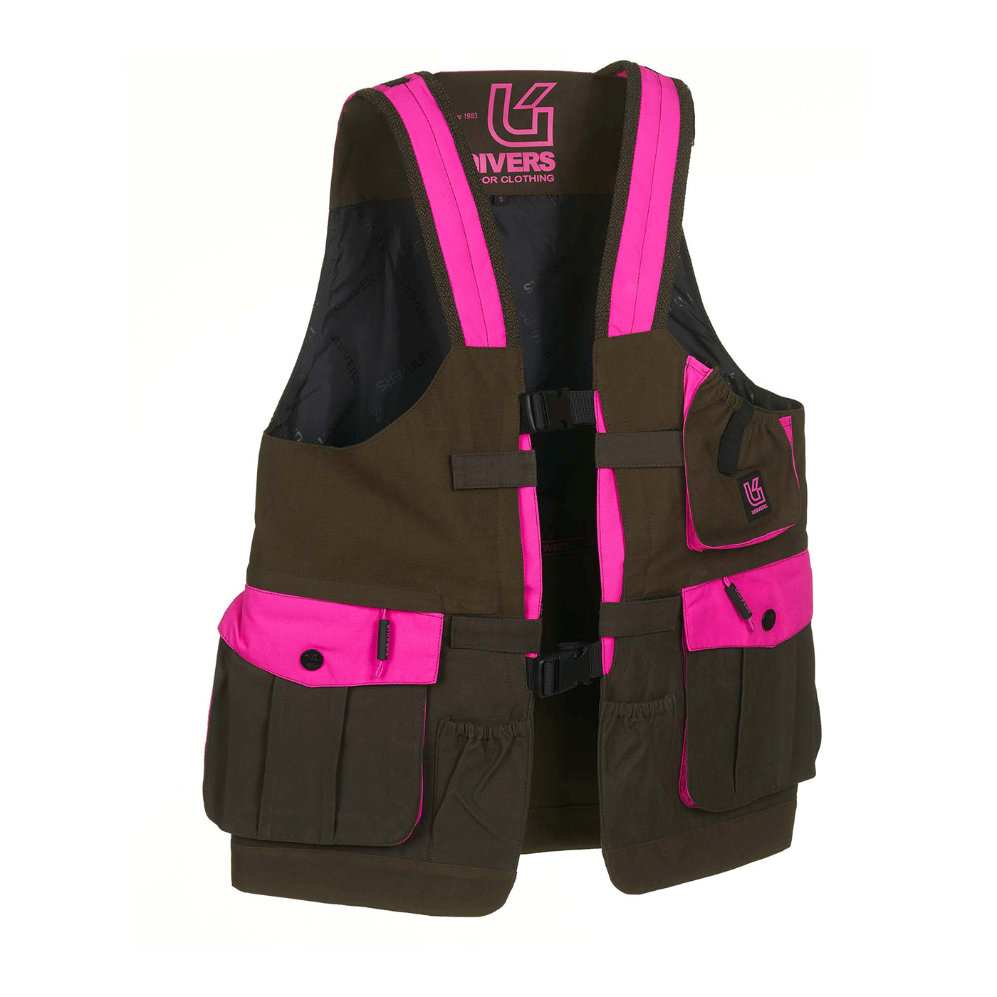 TRACK BAG - UNIVERS - WOMAN - HUNTING MICROFIBER U-TEX Green/Fuchsia