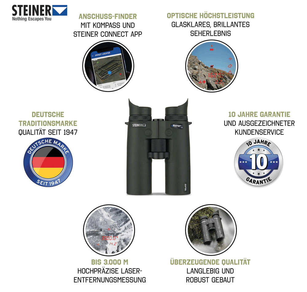 BINOCULARS/RANGEFINDER - STEINER - eRANGER LRF 10x42
