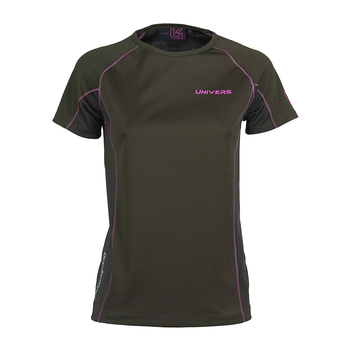 T-SHIRT - DONNA - UNIVERS - DRY-ACTIVE Verde/Fucsia
