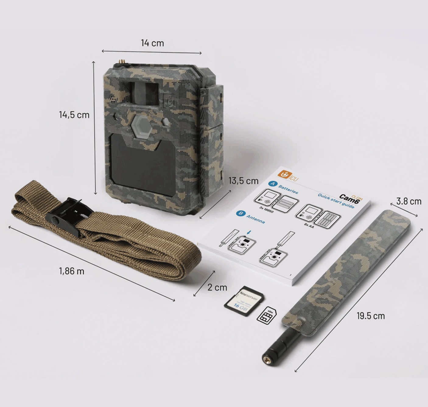 CAMERA TRAP - ICU CLOM CAM6 - 4G/LTE - Photo/Video + 2,000 COIN (SD card 16Gb+8AA)