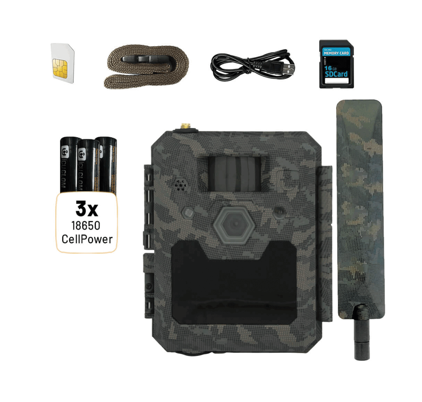 CAMERA TRAP - ICU CLOM CAM6 - 4G/LTE - Photo/Video + 2,000 COIN (SD card 16Gb+8AA)