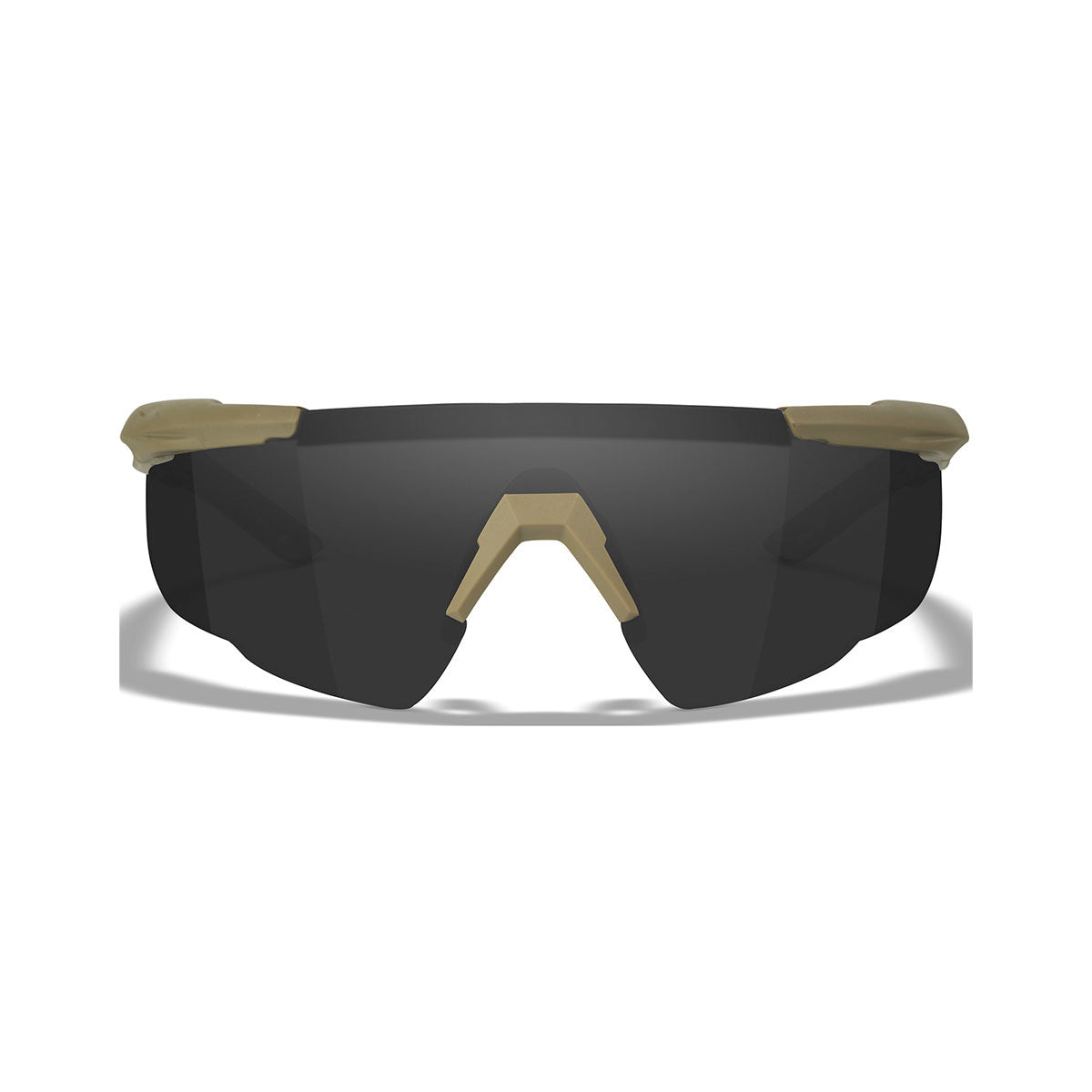 GLASSES - WILEY X - SABER ADVANCED 3 LENSES TAN FRAME (SMOKE GRAY + CLEAR + LIGHT RUST)