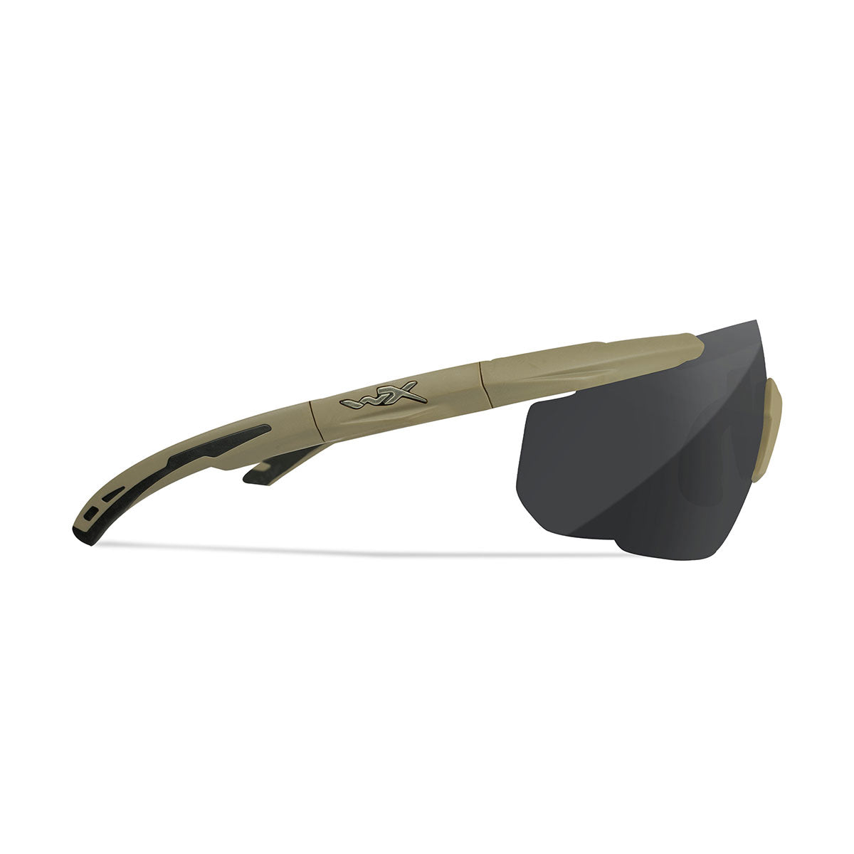 GLASSES - WILEY X - SABER ADVANCED 3 LENSES TAN FRAME (SMOKE GRAY + CLEAR + LIGHT RUST)