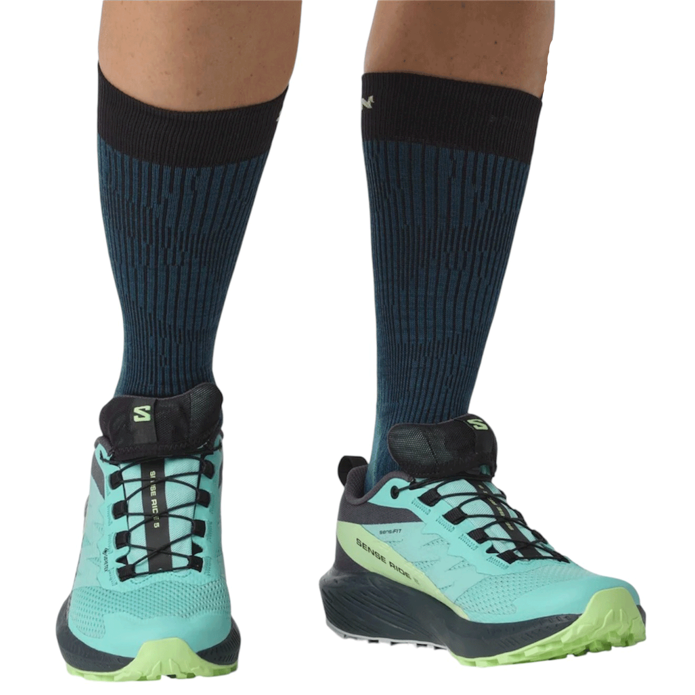 SALOMON - WOMEN - SENSE RIDE 5 GTX W Blue Radiance / Green Ash / India Ink