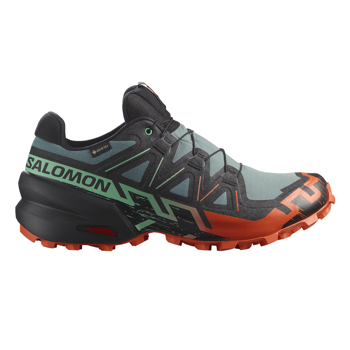 salomon speedcross 6 red orange black turmeric