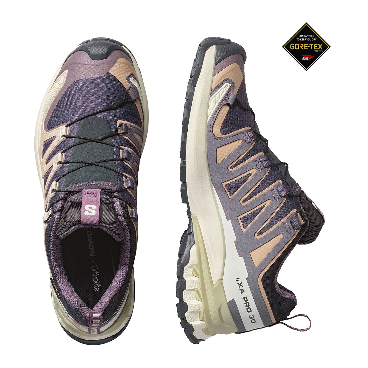 SALOMON - DONNA - XA PRO 3D V9 GTX Nine Iron / Oxford Tan / Alfalfa