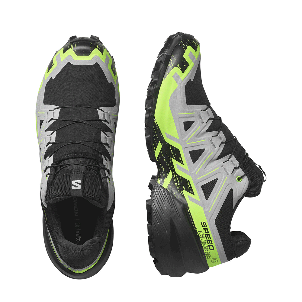 SALOMON - UOMO - SPEEDCROSS 6 GTX Black / Alloy / Green Geco