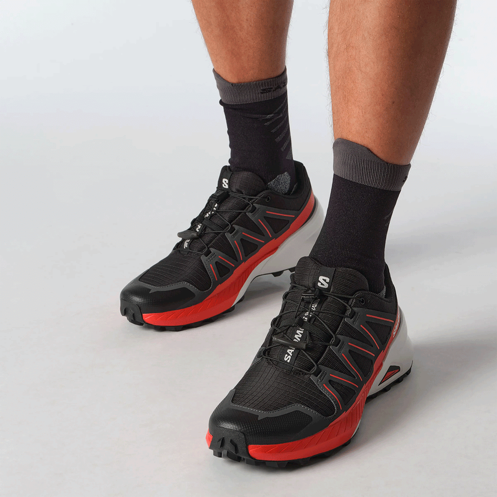 SALOMON - UOMO - SPEEDCROSS PEAK Black / Asphalt / Fiery Red