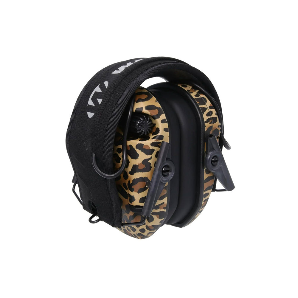 CUFFIE DA TIRO - WALKER'S - RAZOR SLIM ELECTRONIC MUFFS | LEOPARD PRINT