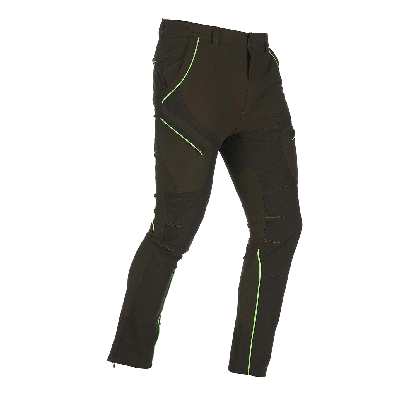 PANTALONE - UOMO - UNIVERS - ALPI 4-WAY STRETCH VERDE/FLUO
