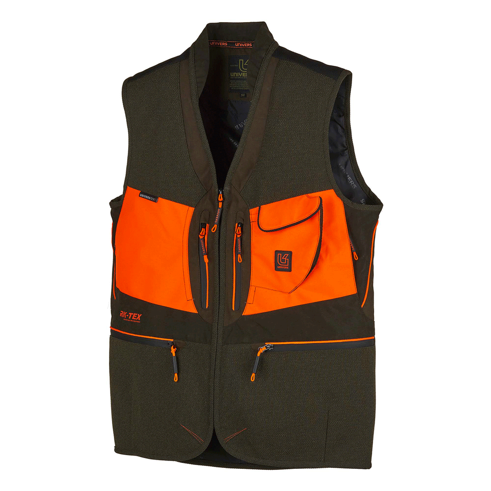 VEST - UNIVERS - HUNTING MICROFIBER U-TEX Green/Orange