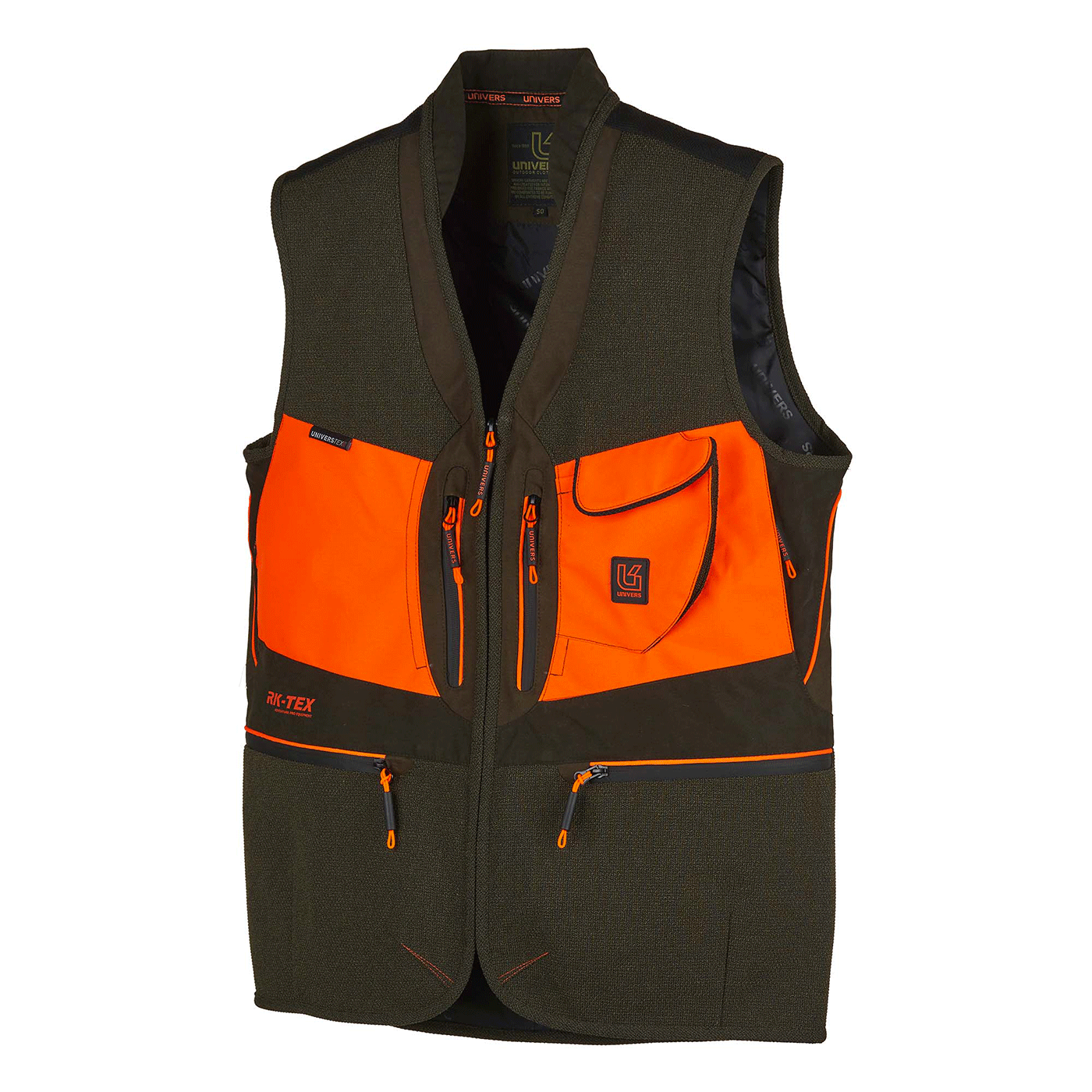 VEST - UNIVERS - HUNTING MICROFIBER U-TEX Green/Orange