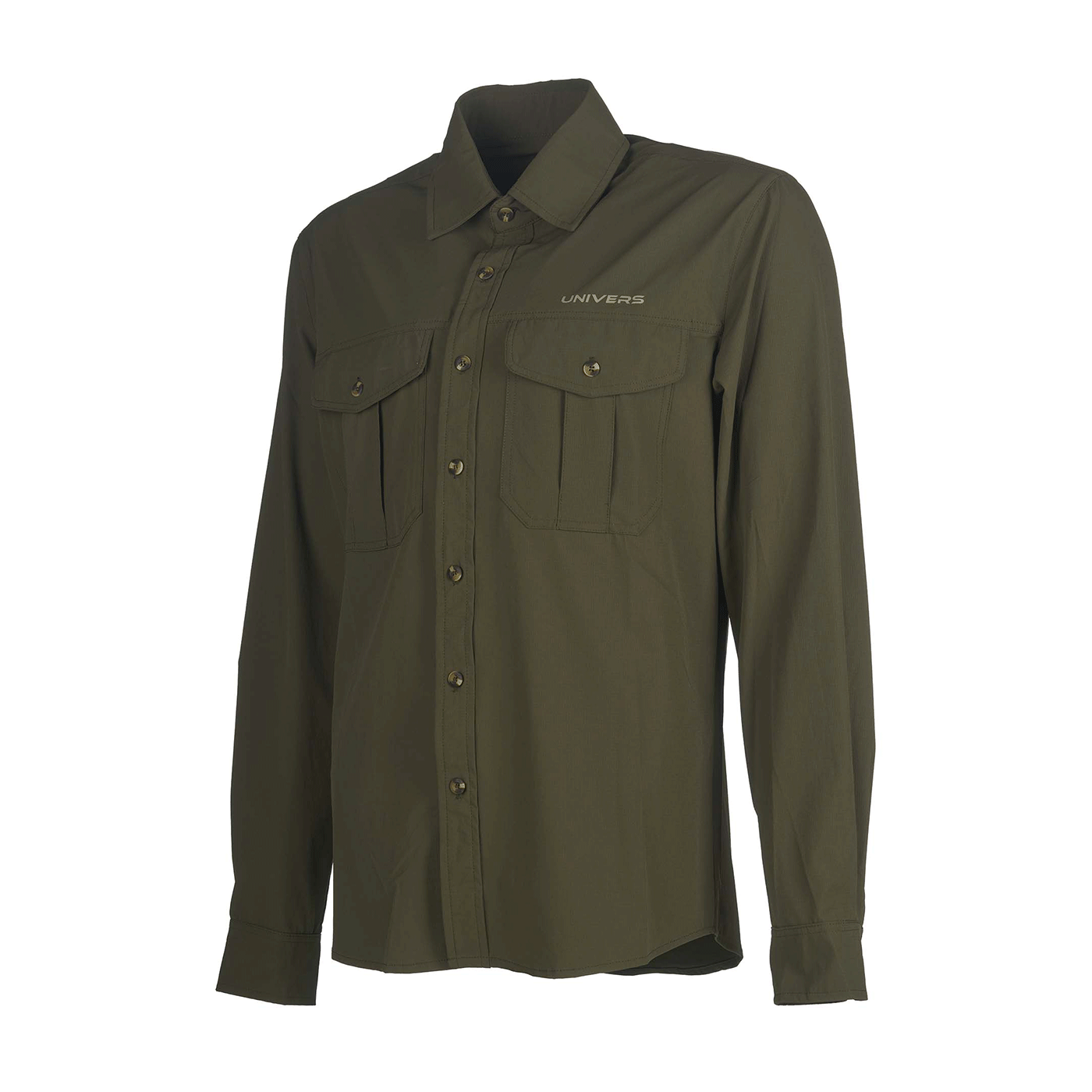 UNIVERS - CAMICIA PINZOLO 4-WAY STRETCH VERDE