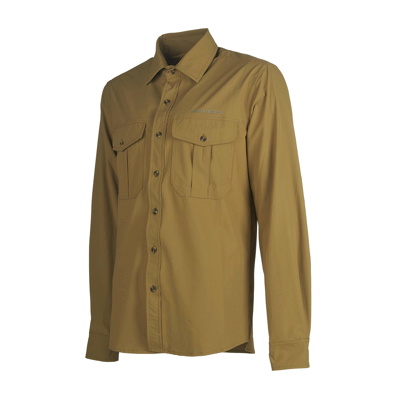 UNIVERS - CAMICIA PINZOLO 4-WAY STRETCH CAMMELLO