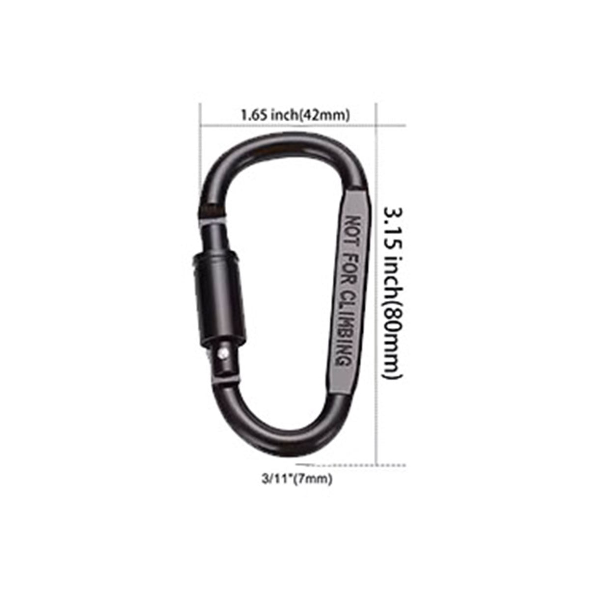 BLACK ALUMINUM CARABINER