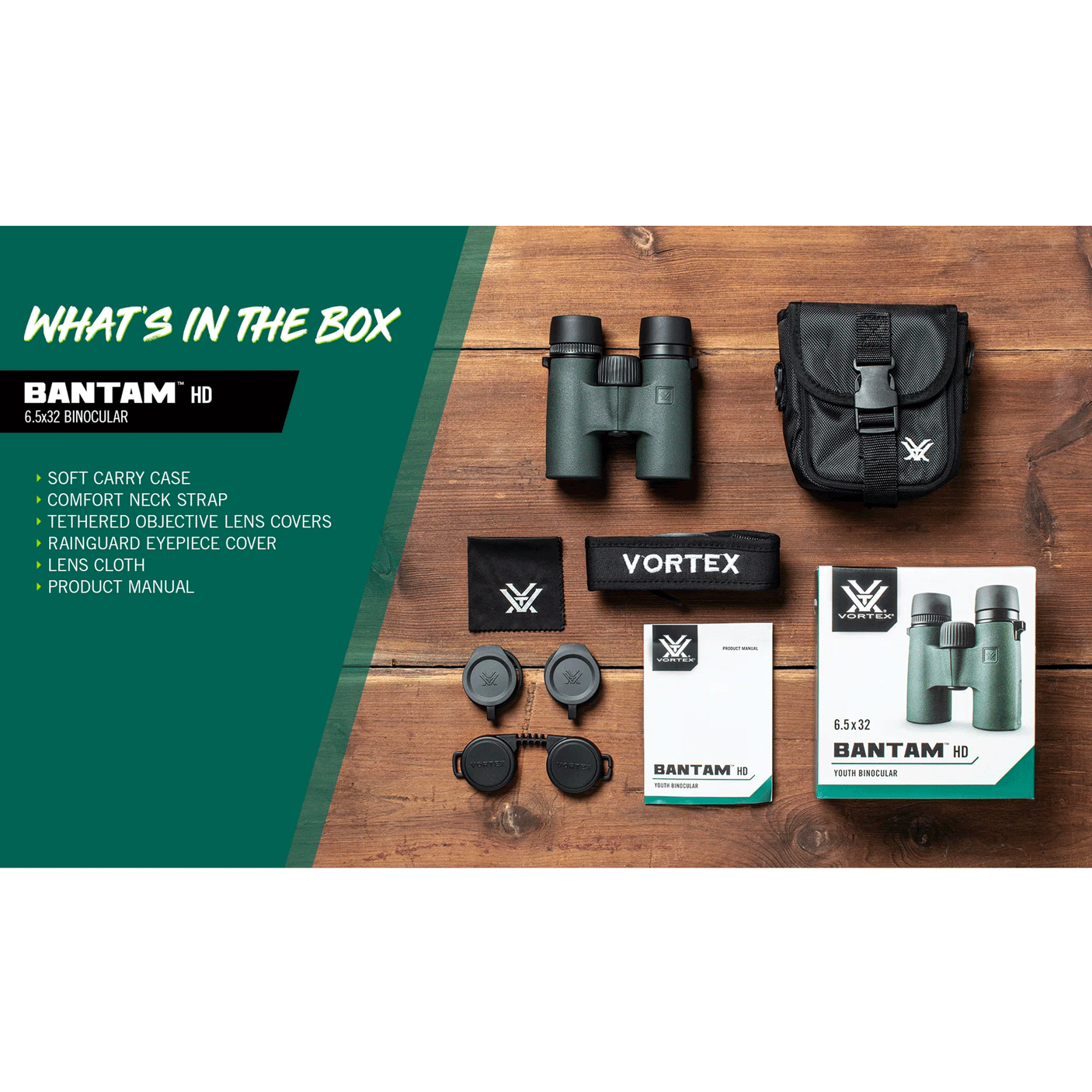 BINOCULARS - VORTEX - BANTAM™ HD 6.5x32 Youth Binocular