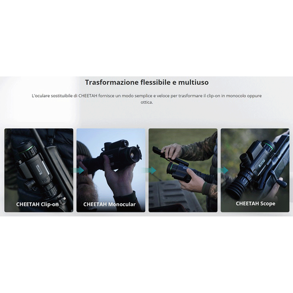 HIKMICRO - CHEETAH NIGHT VISION DIGITAL SCOPE TELEMETRO Torcia 940nm con Reticolo