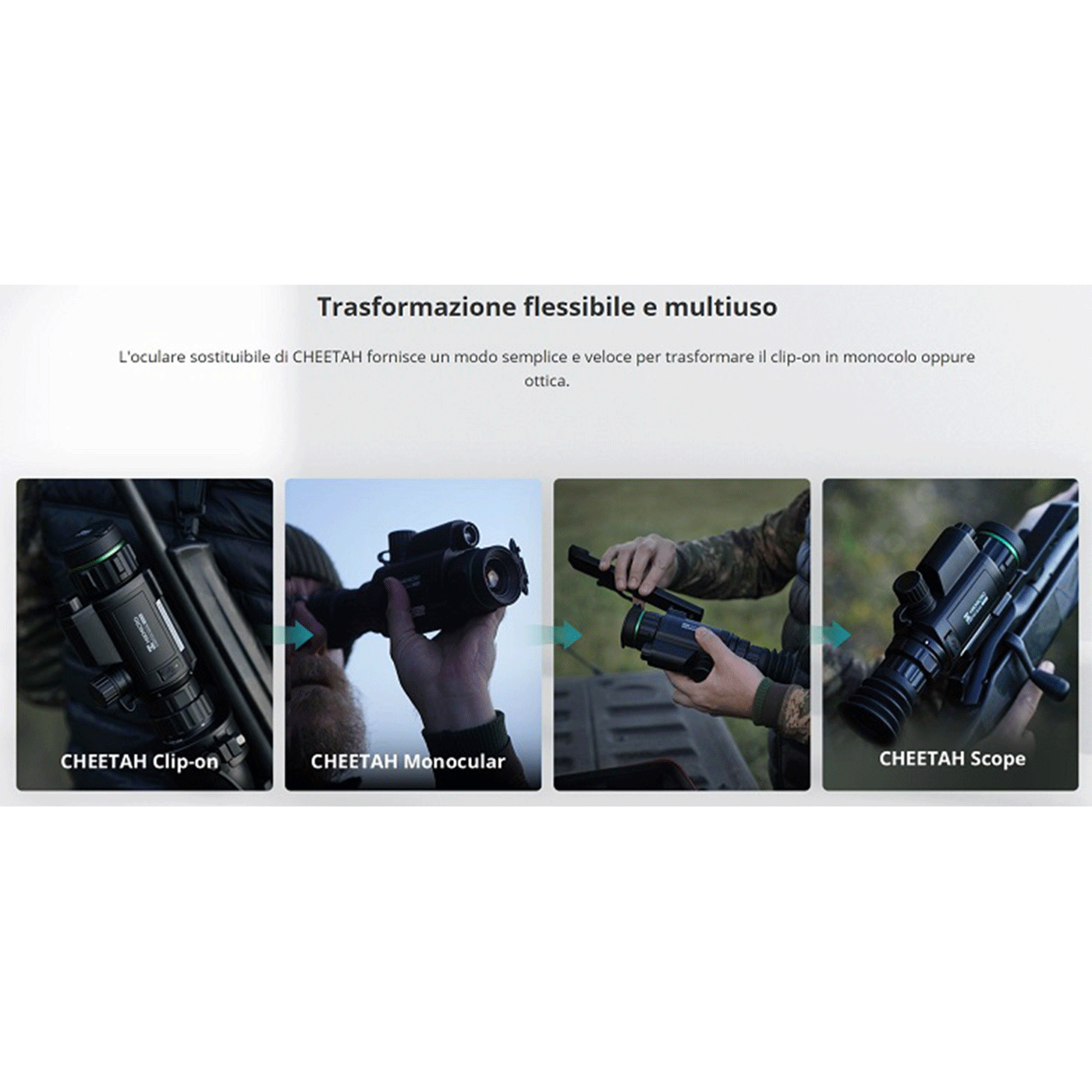 HIKMICRO - CHEETAH NIGHT VISION DIGITAL SCOPE TELEMETRO Torcia 940nm con Reticolo