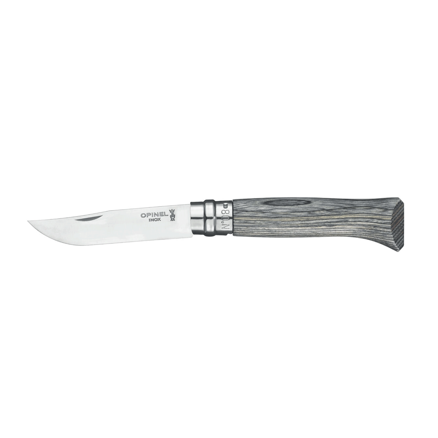 KNIFE - OPINEL - TRADITION LUXURY N°08 STAINLESS STEEL LAMINATED BIRCH Grey