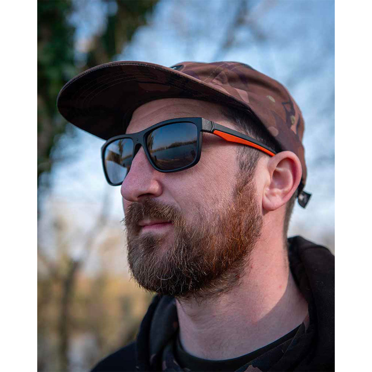 OCCHIALI - FOX - COLLECTION BLACK / ORANGE Shades – Grey Lens