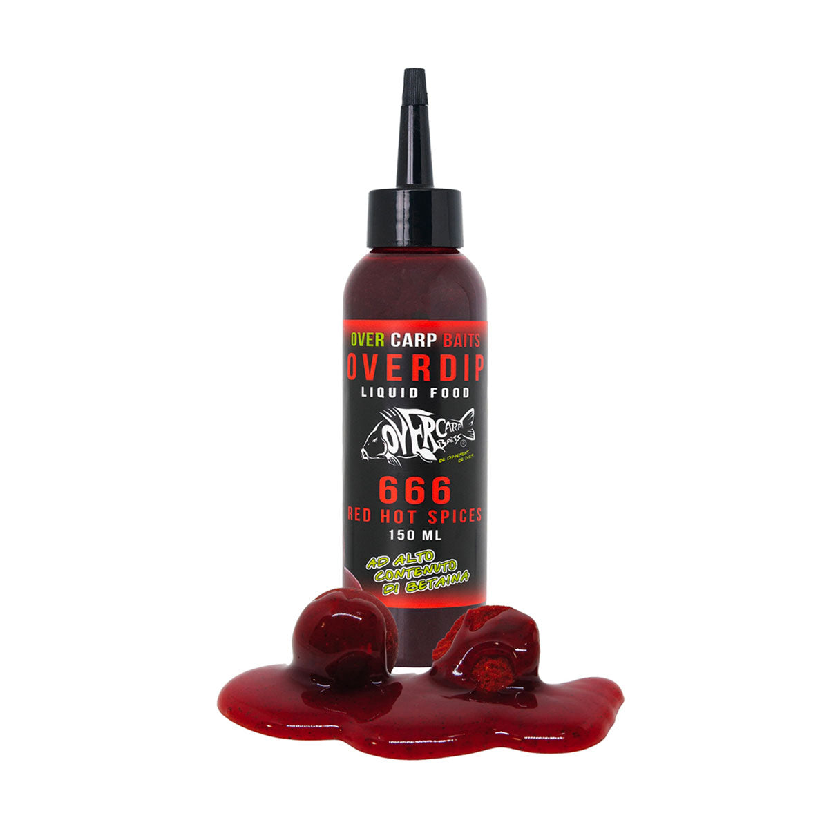 OVER CARP BAITS - OVERDIP LIQUID FOOD 666 Red Hot Spices 150ml