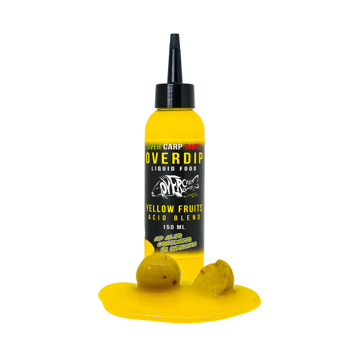 OVER CARP BAITS - OVERDIP LIQUID FOOD Yellow Fruit Acid Blend 150ml