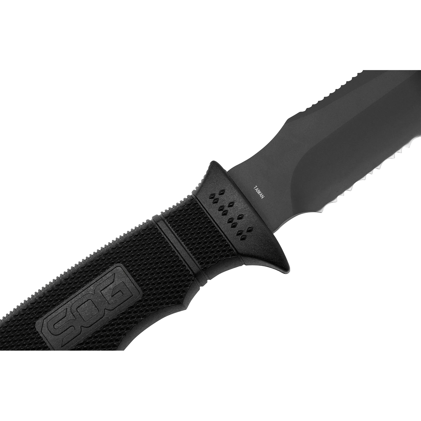 KNIFE - SOG - SEAL PUP ELITE - BLACK HALF SERR KYDEX SHEATH