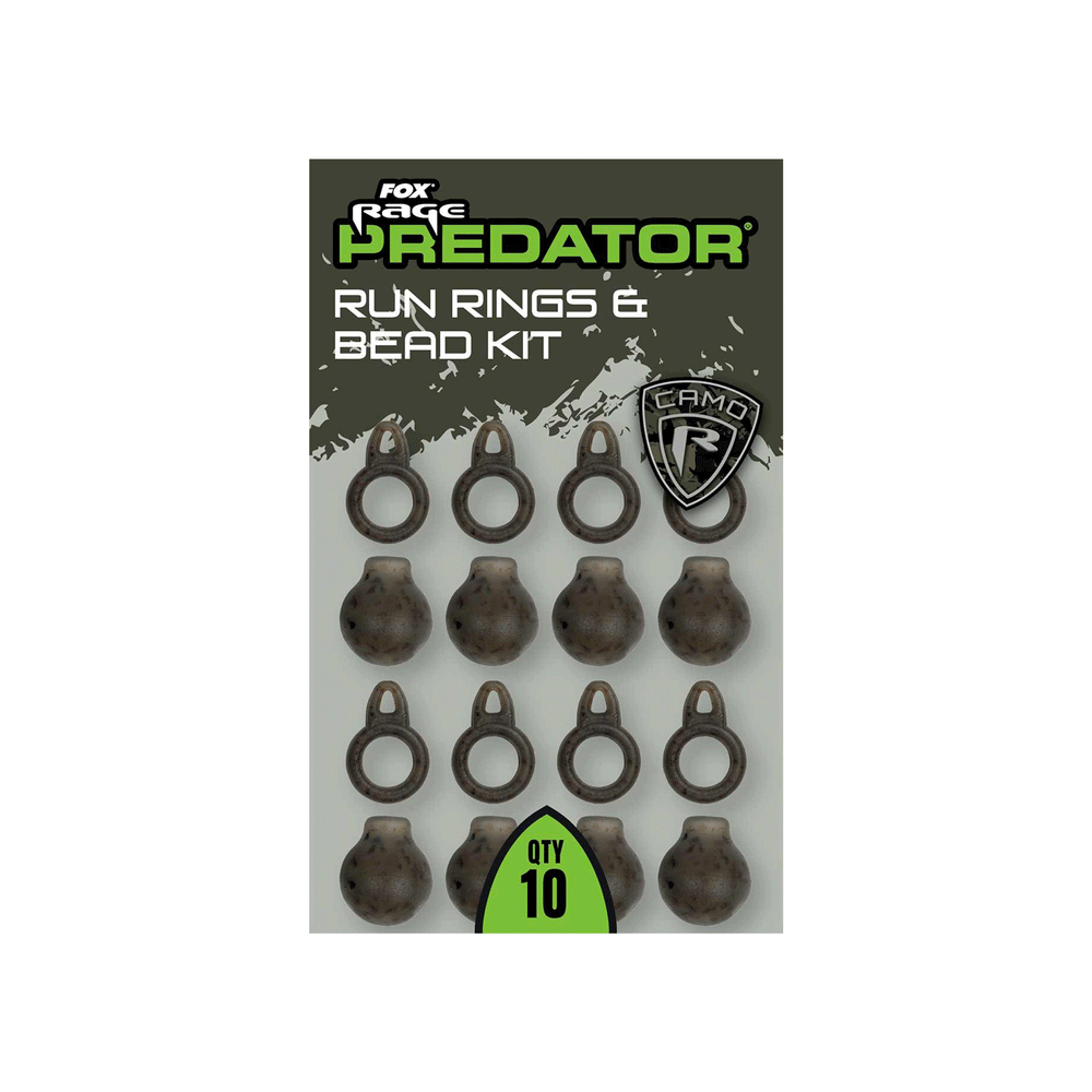 FOX RAGE PREDATOR - RUN RINGS & BEAD KIT (QTY 10)