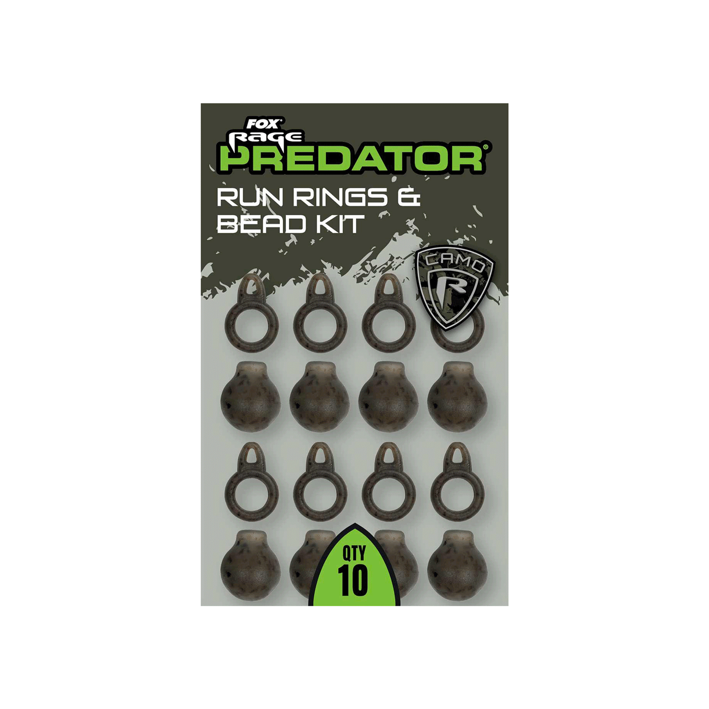 FOX RAGE PREDATOR - RUN RINGS & BEAD KIT (QTY 10)