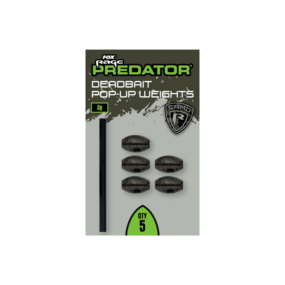 FOX RAGE PREDATOR - DEADBAIT POP-UP WEIGHTS (QTY 5)