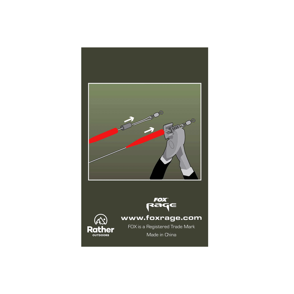 FOX RAGE PREDATOR - TRACE CRIMP COVERS RED (QTY 25)