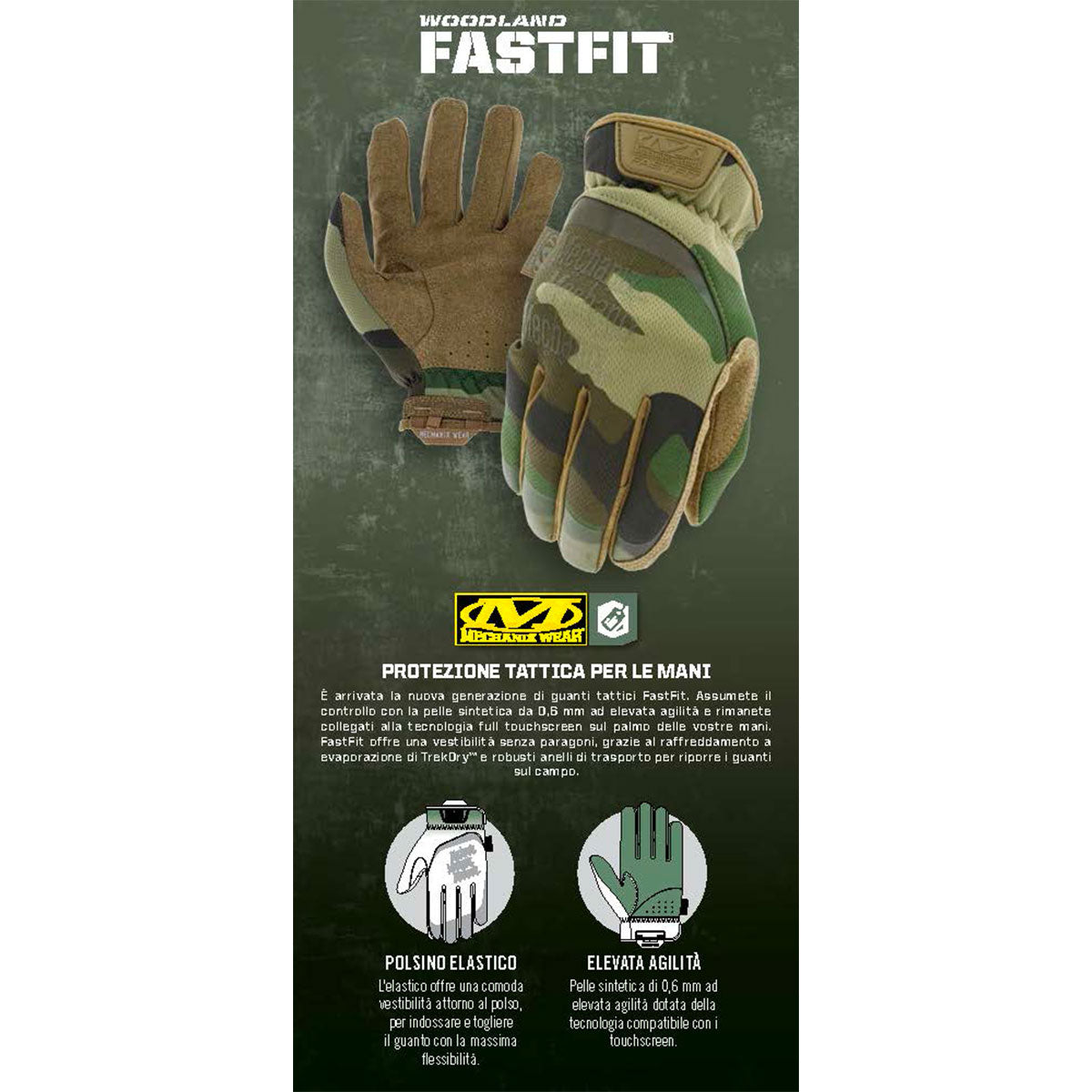 MECHANIX WEAR - FASTFIT® FLEXIBLE PROTECTION Woodland Camo