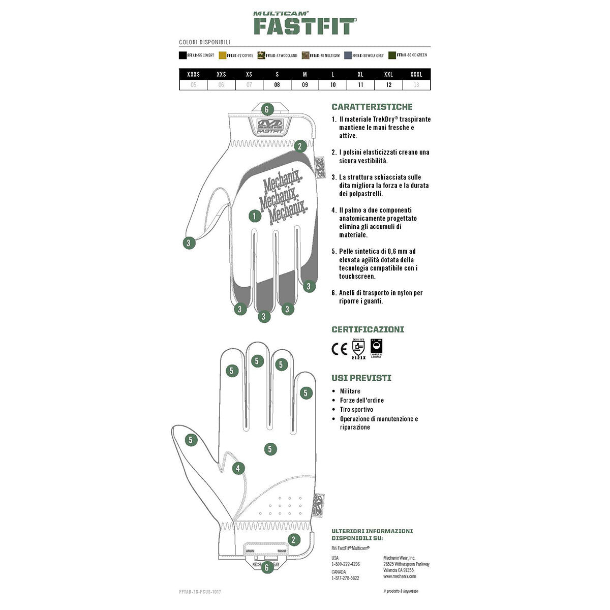MECHANIX WEAR - FASTFIT® FLEXIBLE PROTECTION Multicam