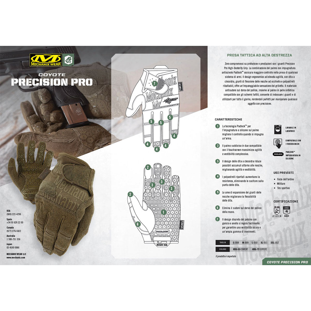 MECHANIX WEAR - PRECISION PRO® HIGH-DEXTERITY GRIP GLOVE Coyote