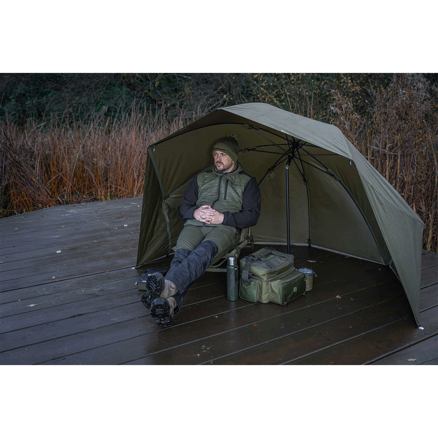 UMBRELLA - KORUM - PROGRESS GRAPHITE BROLLY SHELTER 50"