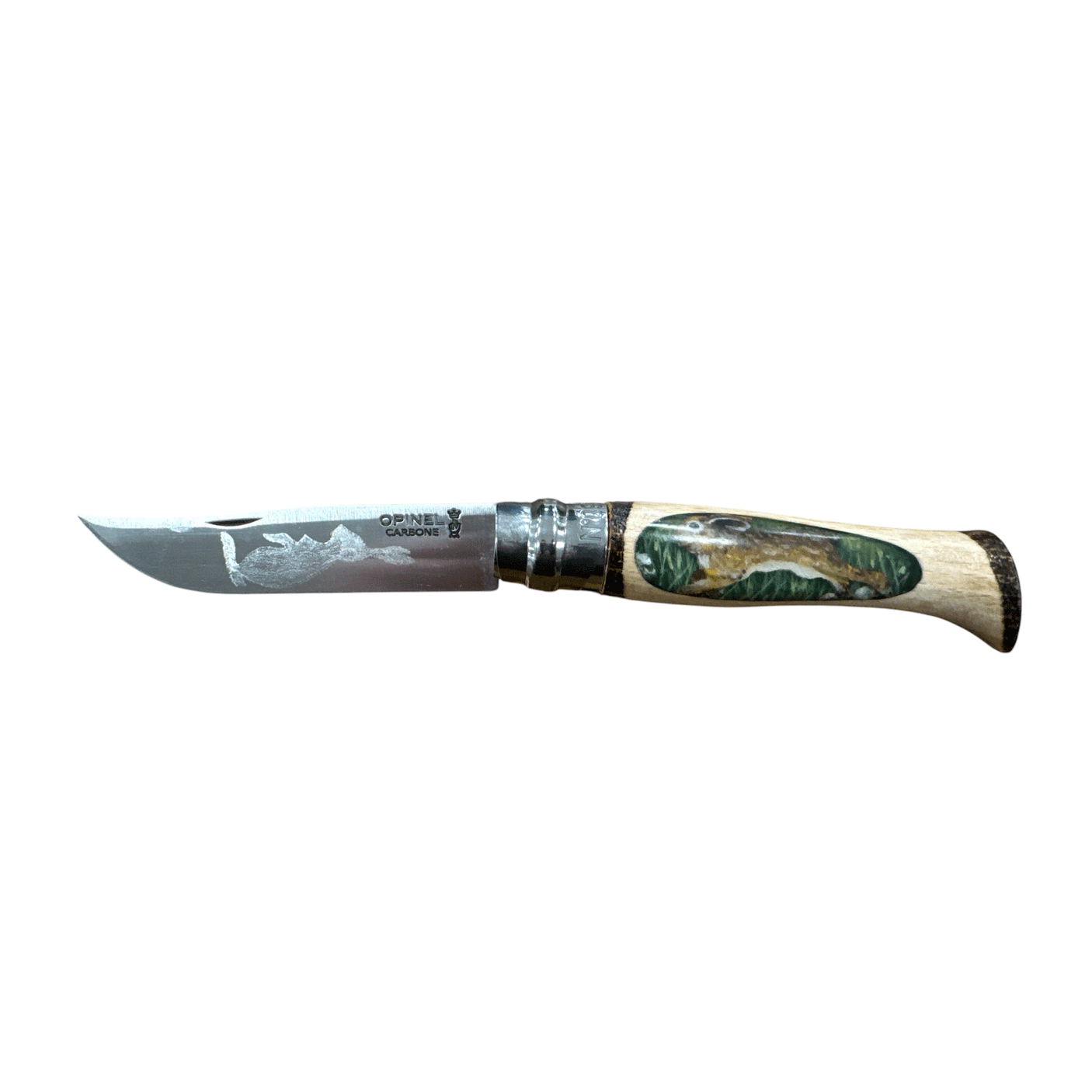KNIFE - OPINEL - N.9 CARBON HAND MADE WITH HARE