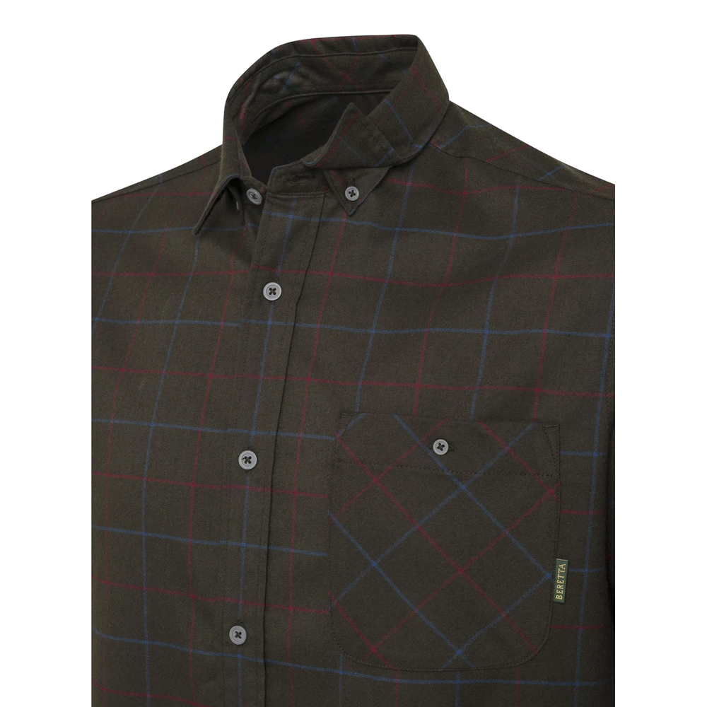 SHIRT - BERETTA - JARGO STRETCH SHIRT Bark & Burgundy Check
