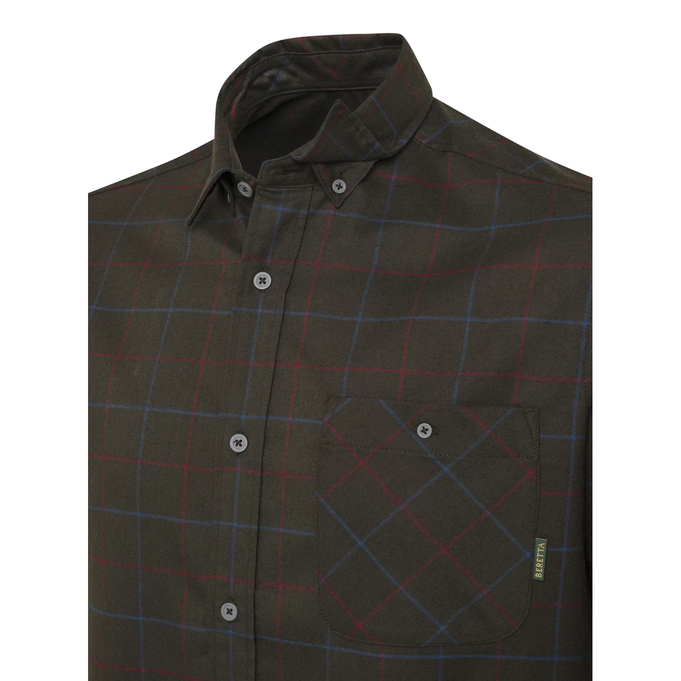 SHIRT - BERETTA - JARGO STRETCH SHIRT Bark & Burgundy Check