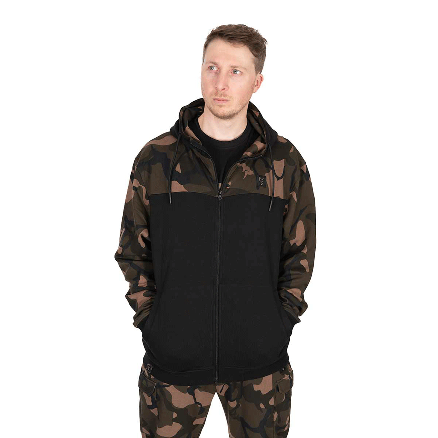 SWEATSHIRT - FOX - LW ZIPPED HOODY Black/Camo