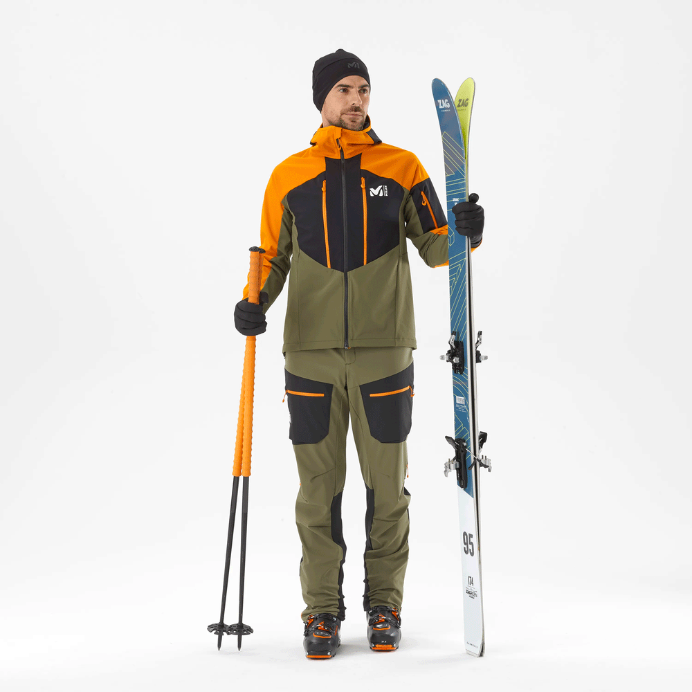 GIACCA/SOFTSHELL - MILLET - M WHITE SHIELD Black/Safran